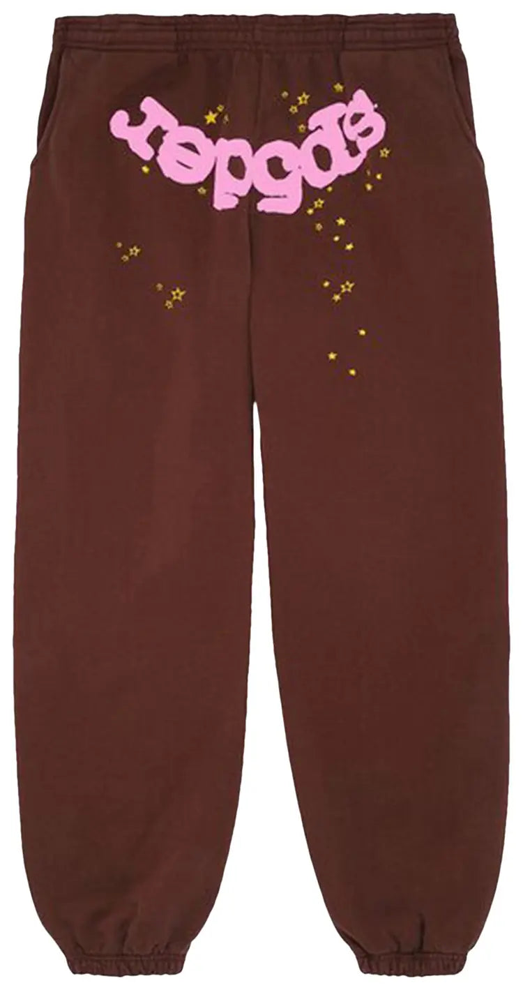 Sp5der Sweatpants Brown