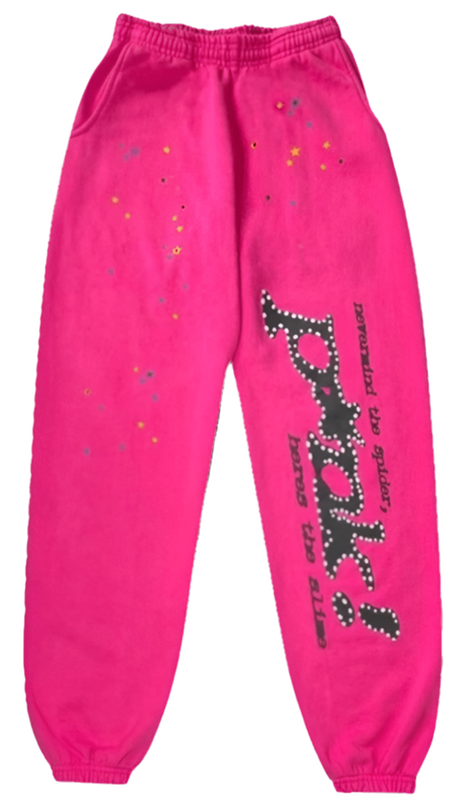 Sp5der Sweatpants Pink