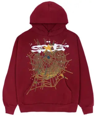 Sp5der Hoodie Burgundy