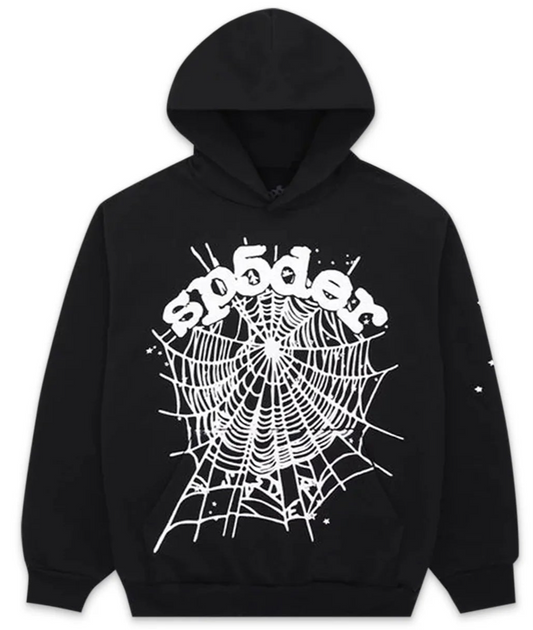 Sp5der Hoodie Black And White